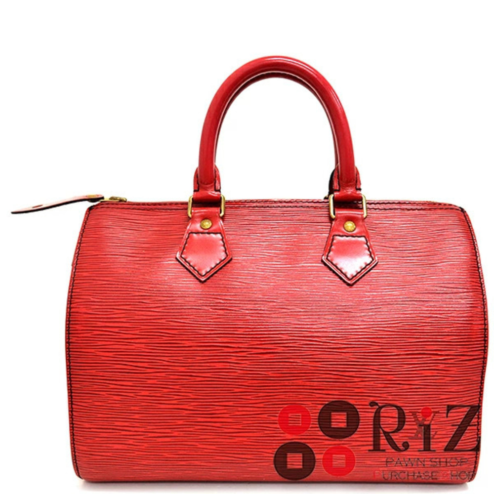 LOUIS VUITTON Speedy Handbag Red